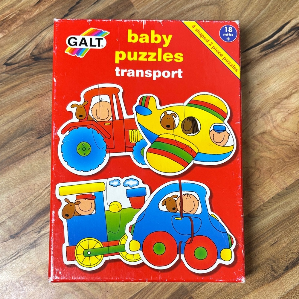 Baby Puzzles Transport - Red & Multicolor Toddler Vehicle Set